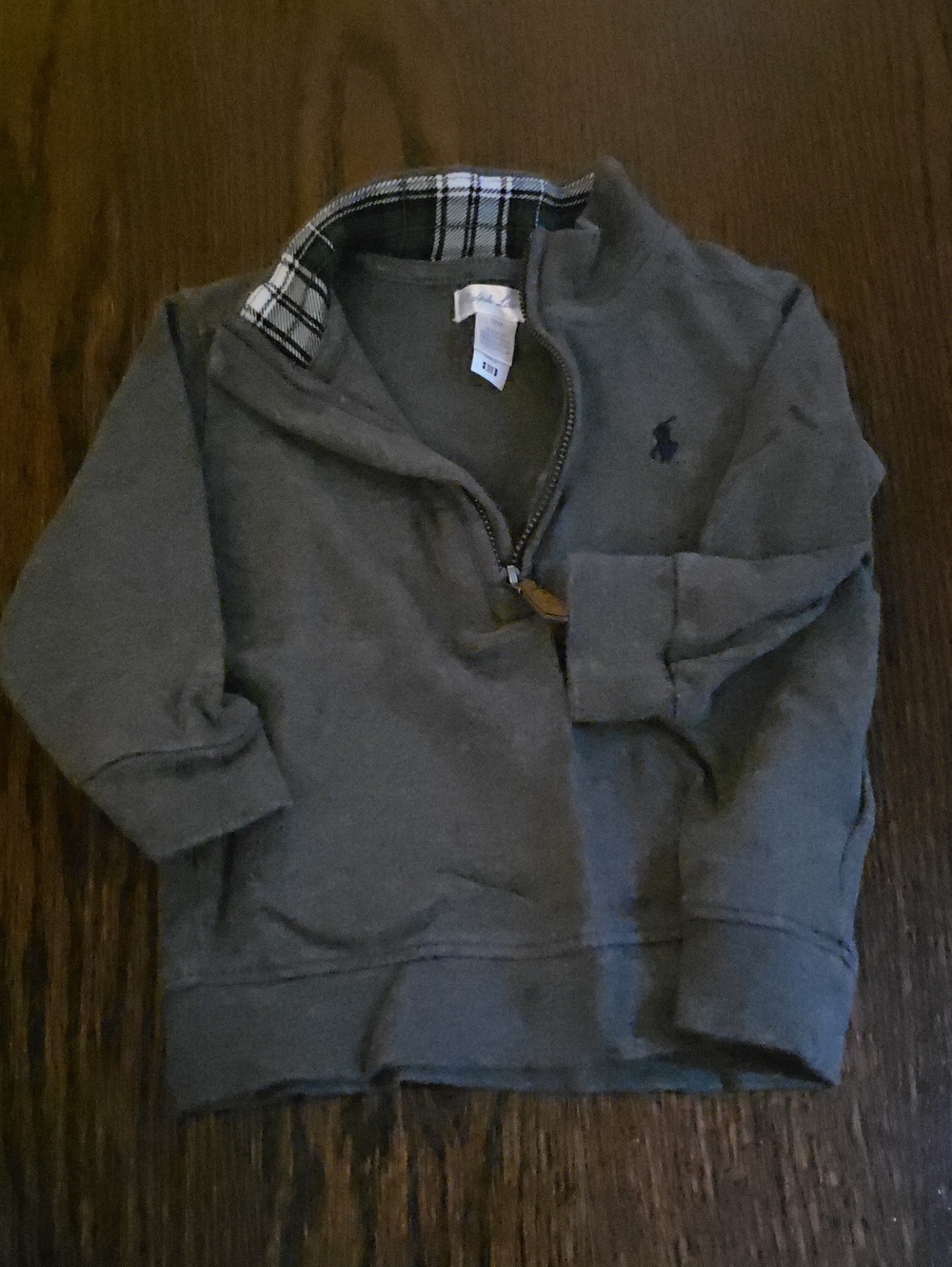Polo by Ralph Lauren Kids Charcoal Gray Quarter-Zip Pullover
